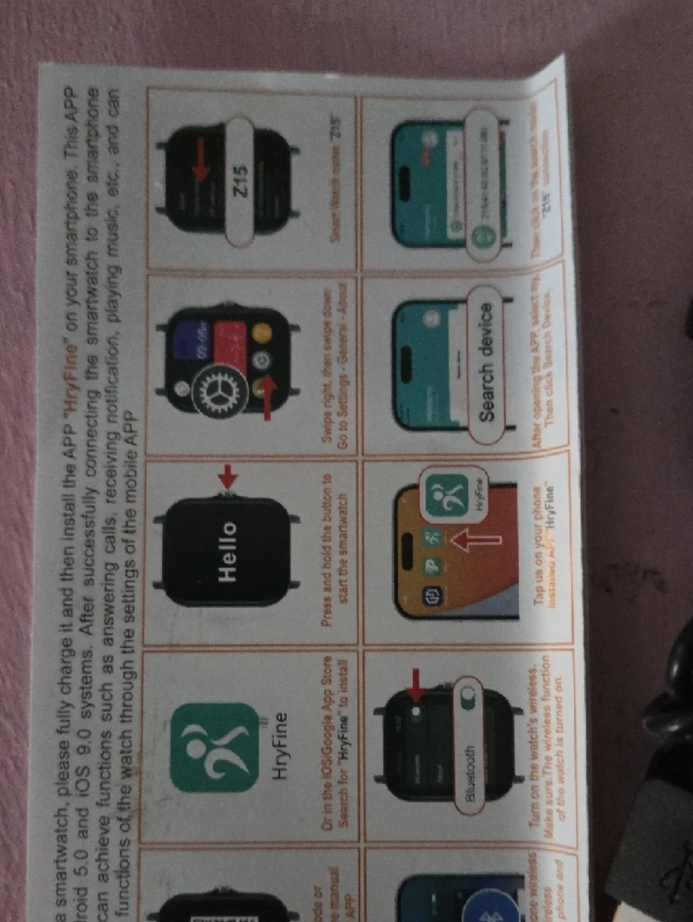 Black Smartwatch with USB Charger - Compatible Wearable